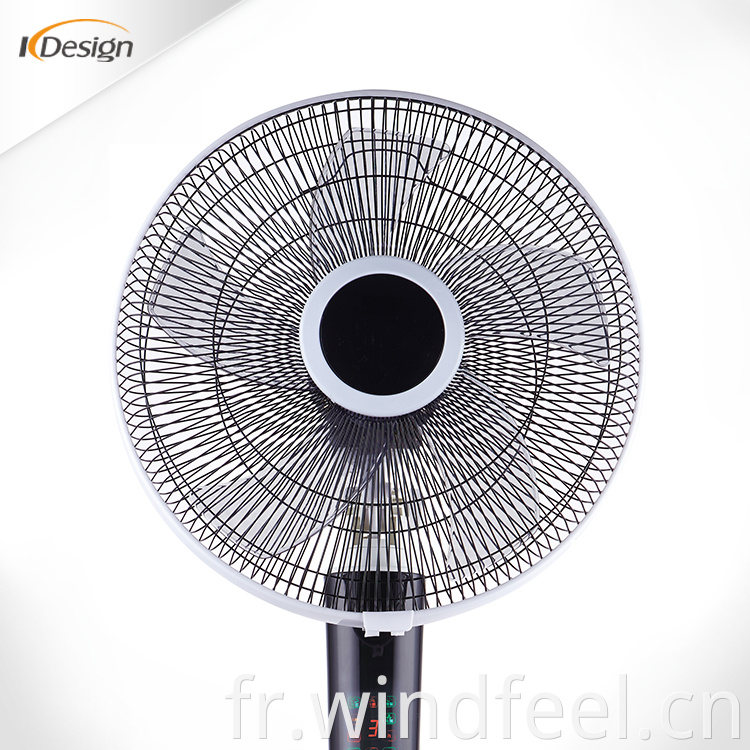 Ventilateur sur pied à moteur en aluminium de 16 pouces ventilateurs sur pied à grande vitesse pour ménages de mode locale avec télécommande et minuterie